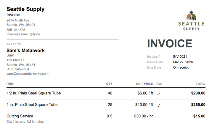 SimplInvoice invoice view